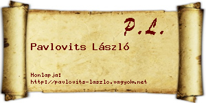Pavlovits László névjegykártya